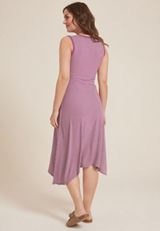 24/7 Bare Asymmetrical Striped Midi Dress, C4304, small