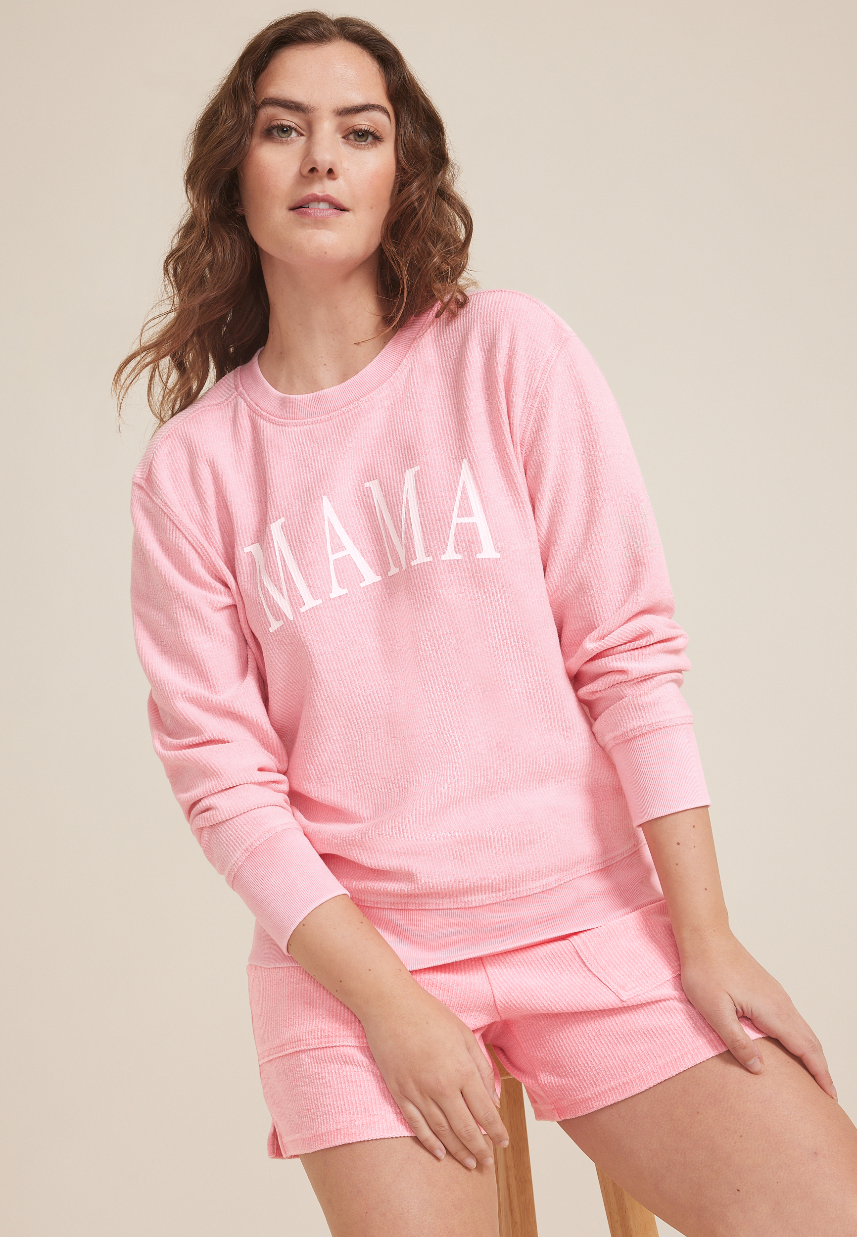 Corded Mama Crew Neck Sweatshirt, C283, large