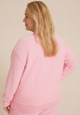 Plus Size Corded Mama Crew Neck Sweatshirt, C283, small