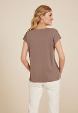 24/7 Fairhaven Pleated Tee, BROWN, small