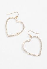 Gold Mom Heart Earrings, GOLD, small