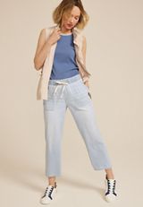 m jeans by maurices&trade; Soft Light High Rise Drawstring Straight Cropped Jean, C2806, small