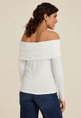 Off The Shoulder Top, IVORY, small