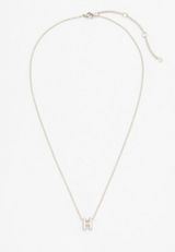 Silver Bubble Initial Pendant Necklace, C6490, small