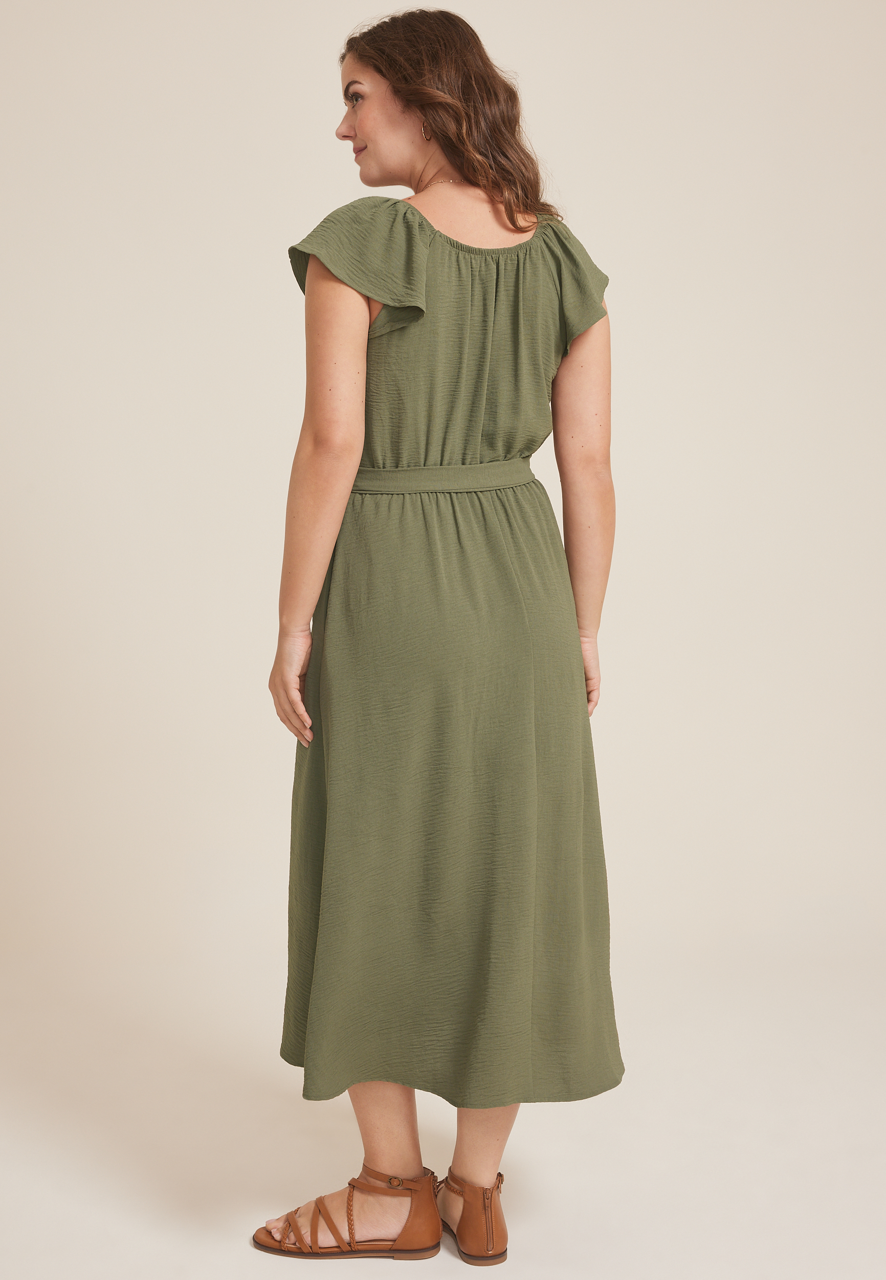 Cool Crepe Wrap Midi Dress, C3142, large