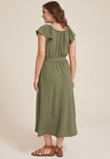 Cool Crepe Wrap Midi Dress, C3142, small