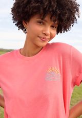 Sunset Repeat Oversized Fit Graphic Tee, PINK, small