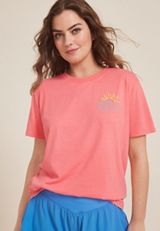 Sunset Repeat Oversized Fit Graphic Tee, PINK, small