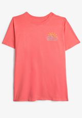 Plus Size Sunset Repeat Oversized Fit Graphic Tee, PINK, small