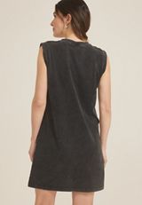 Rock And Roll Cap Sleeve Graphic T Shirt Dress, C2671, small