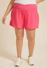 Plus Size High Rise Crossover 4in Short, C5276, small