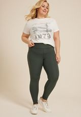 Plus Size Interlock High Rise Legging, C415, small