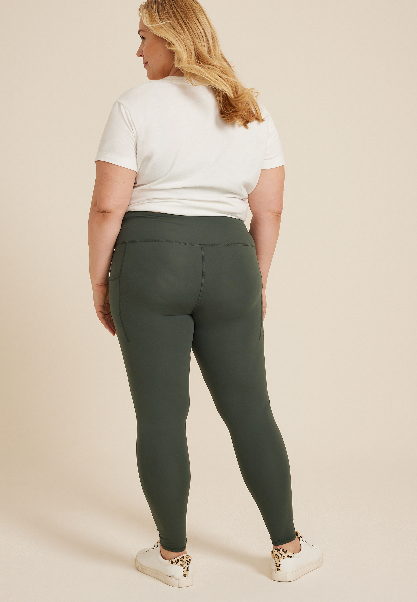 Plus Size Interlock High Rise Legging, C415, large