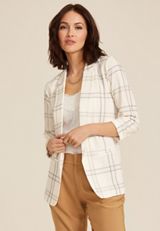 Windowpane Plaid Versa Open Front Blazer, C2969, small