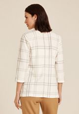 Windowpane Plaid Versa Open Front Blazer, C2969, small