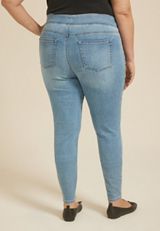 Plus Size m jeans by maurices&trade; Cool Comfort Crossover High Rise Pull On Ankle Jegging, , small