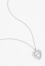 Mom Heart Shaped Pearl Pendant Necklace, , small