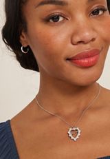 Mom Heart Shaped Pearl Pendant Necklace, , small
