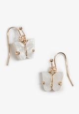 Butterfly Charm Drop Earrings, , small