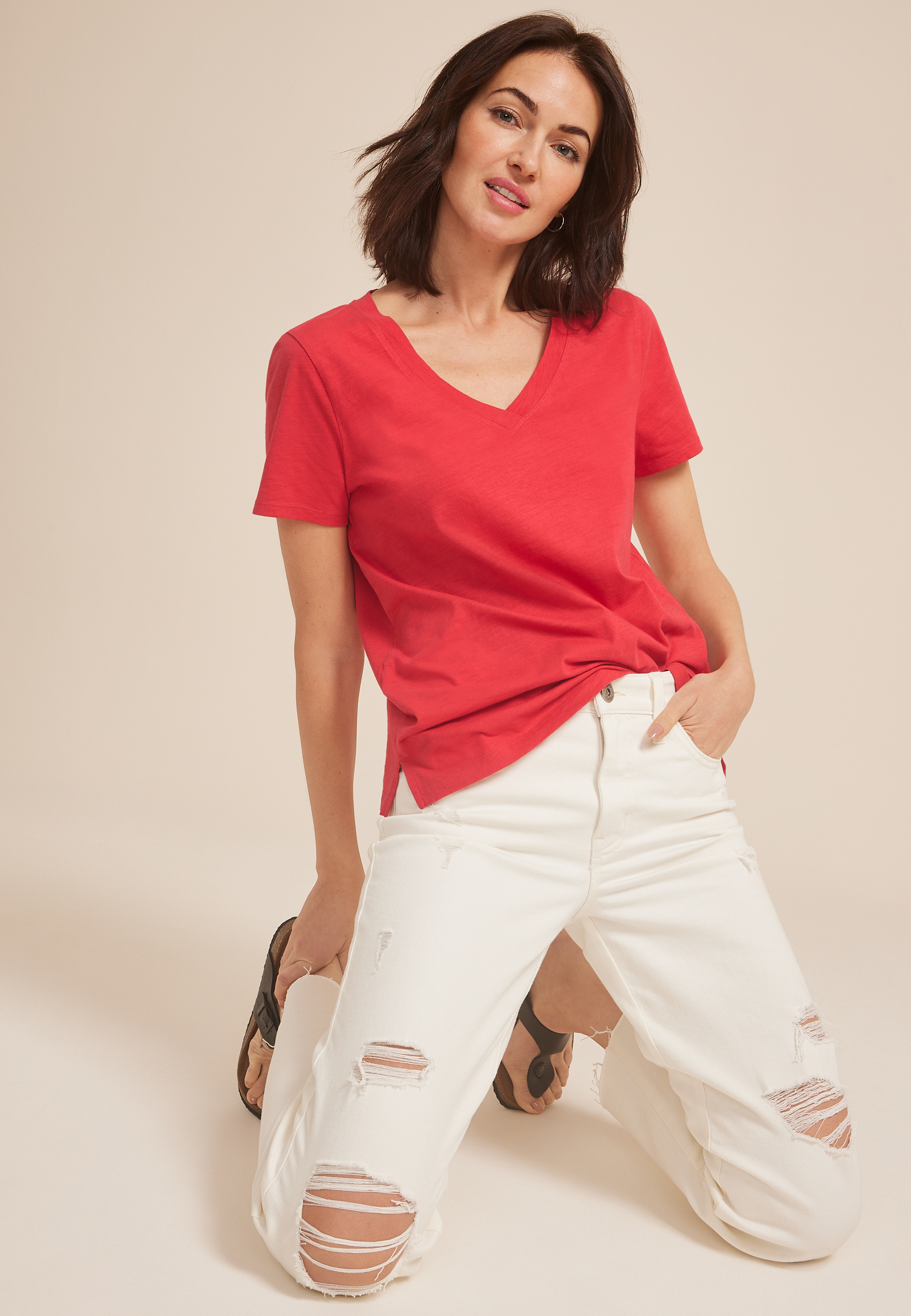 24/7 Dawson V Neck Tee