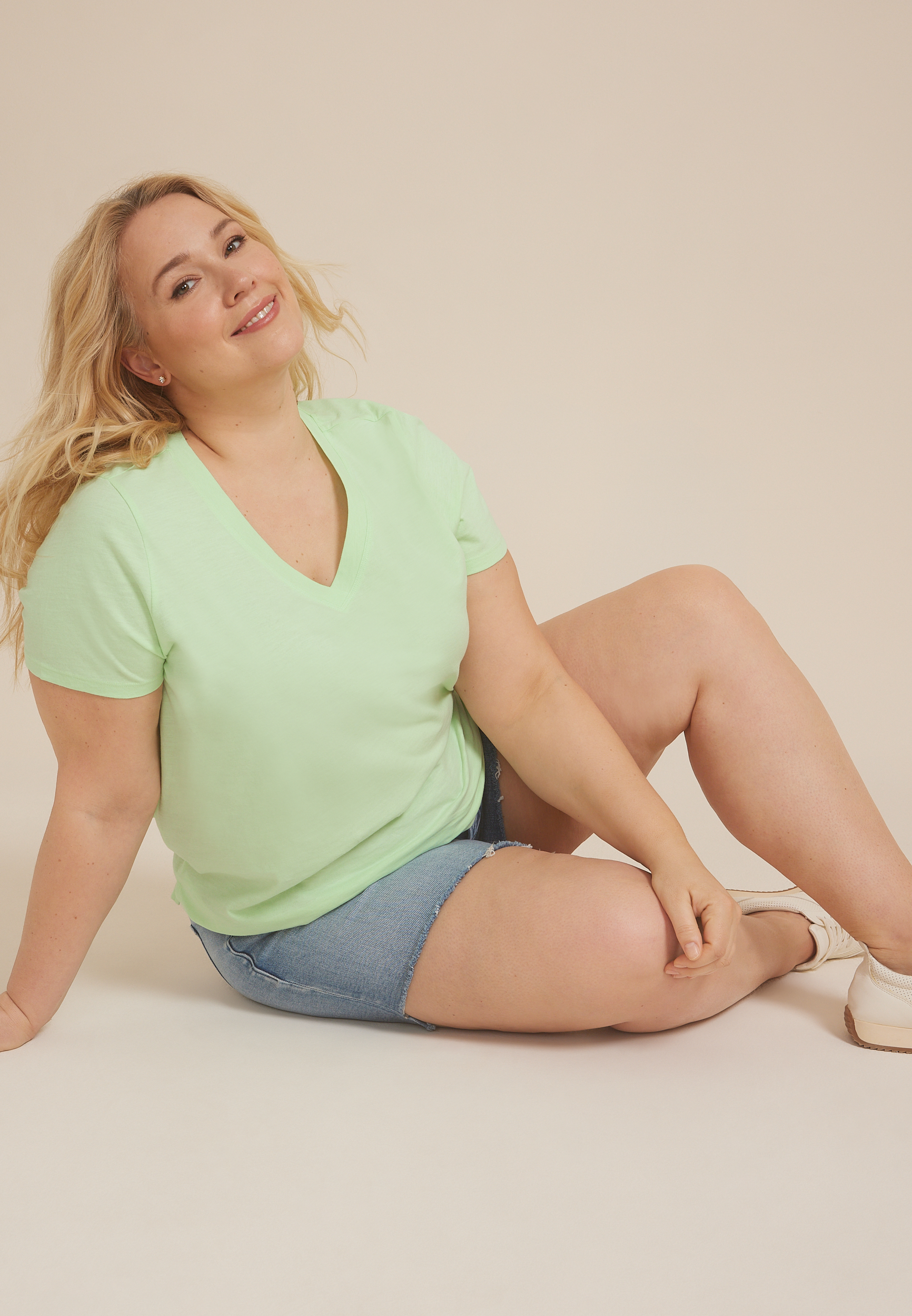Plus Size 24/7 Dawson V Neck Tee, C2285, large