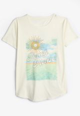 Beach Please Embroidered Sun Classic Fit Graphic Tee, C2789, small