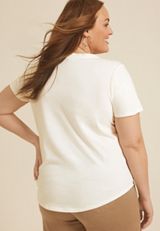 Plus Size Beach Please Embroidered Sun Classic Fit Graphic Tee, , small
