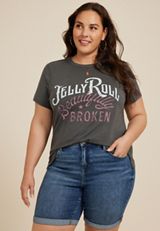 Plus Size Jelly Roll Beautifully Broken Classic Fit Graphic Tee, C1876, small