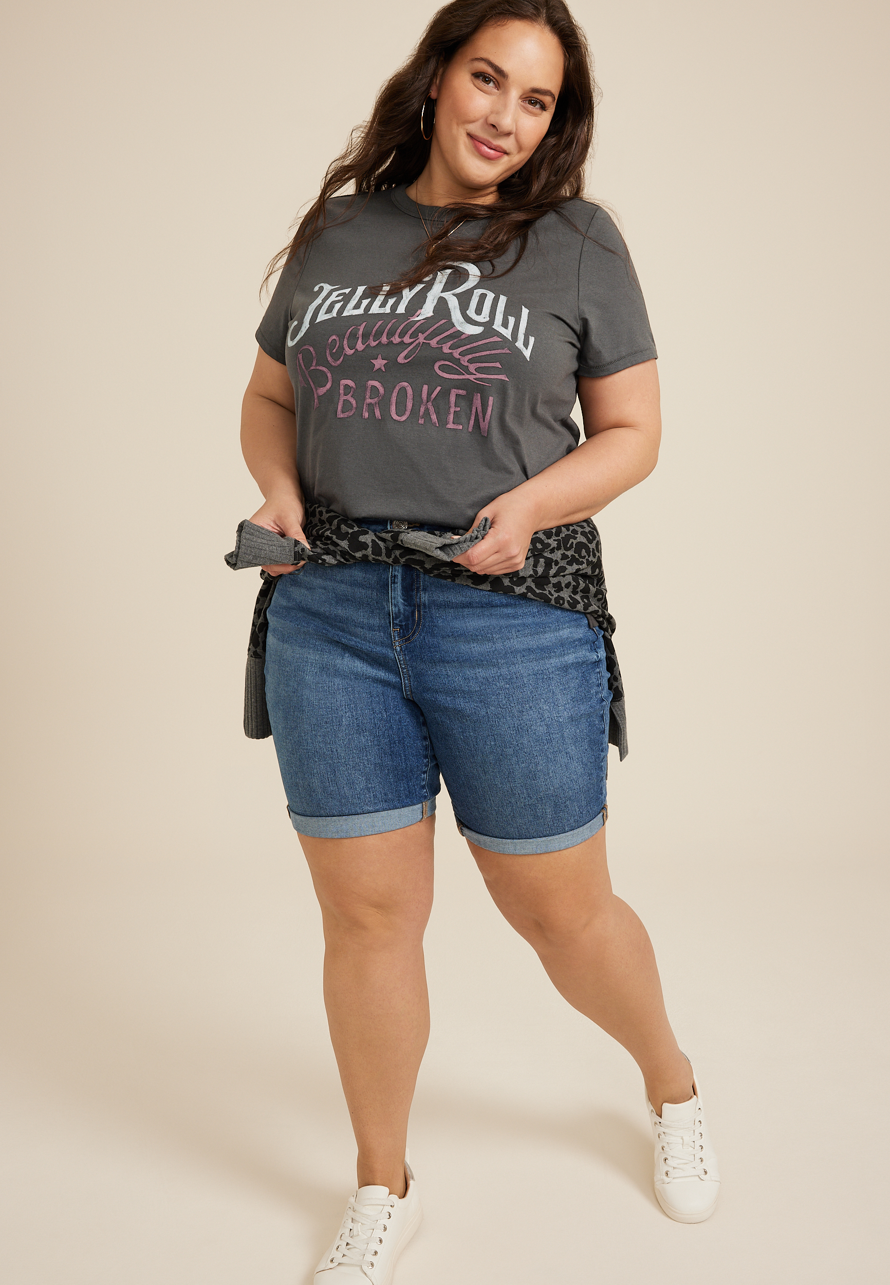 Plus Size Jelly Roll Beautifully Broken Classic Fit Graphic Tee, C1876, large