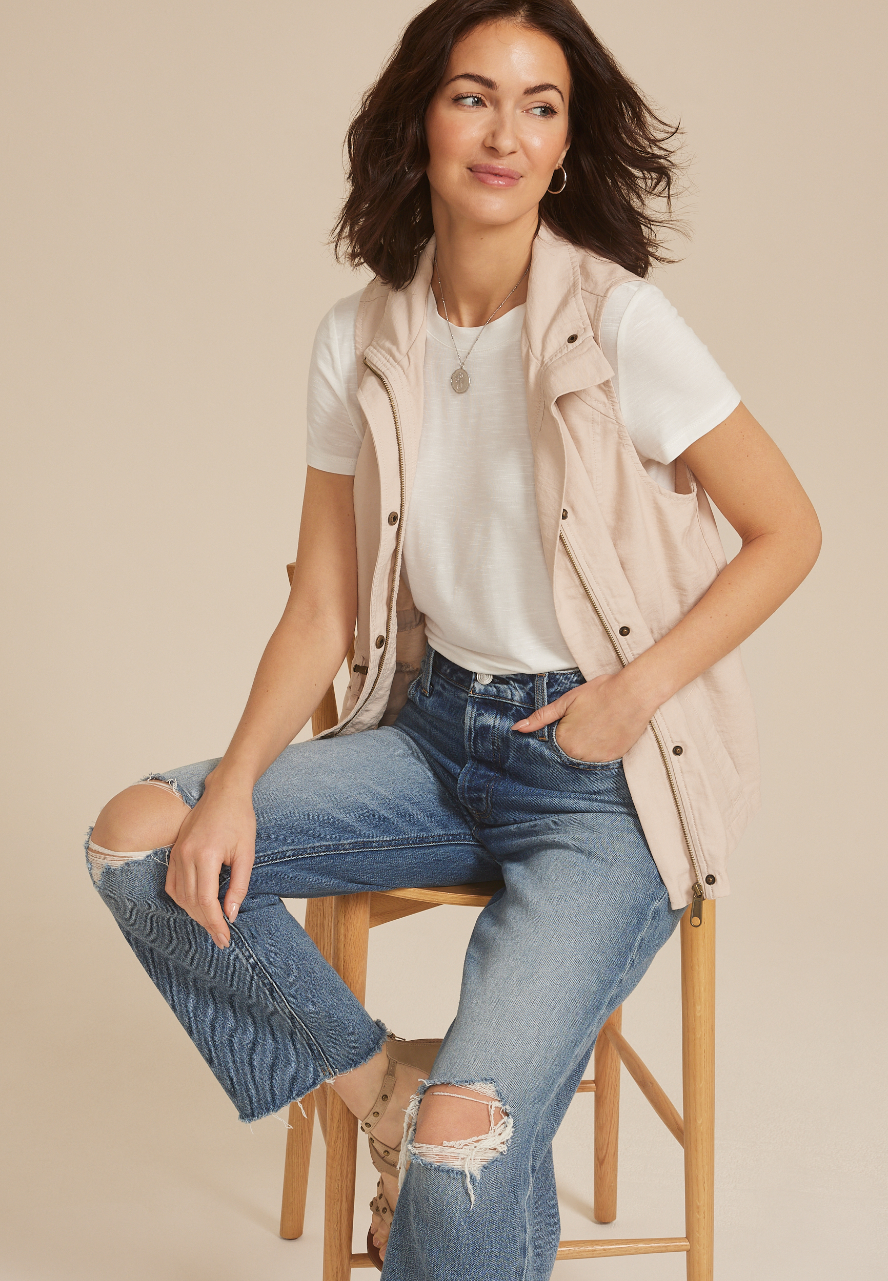 Twill Vest, C9773, large