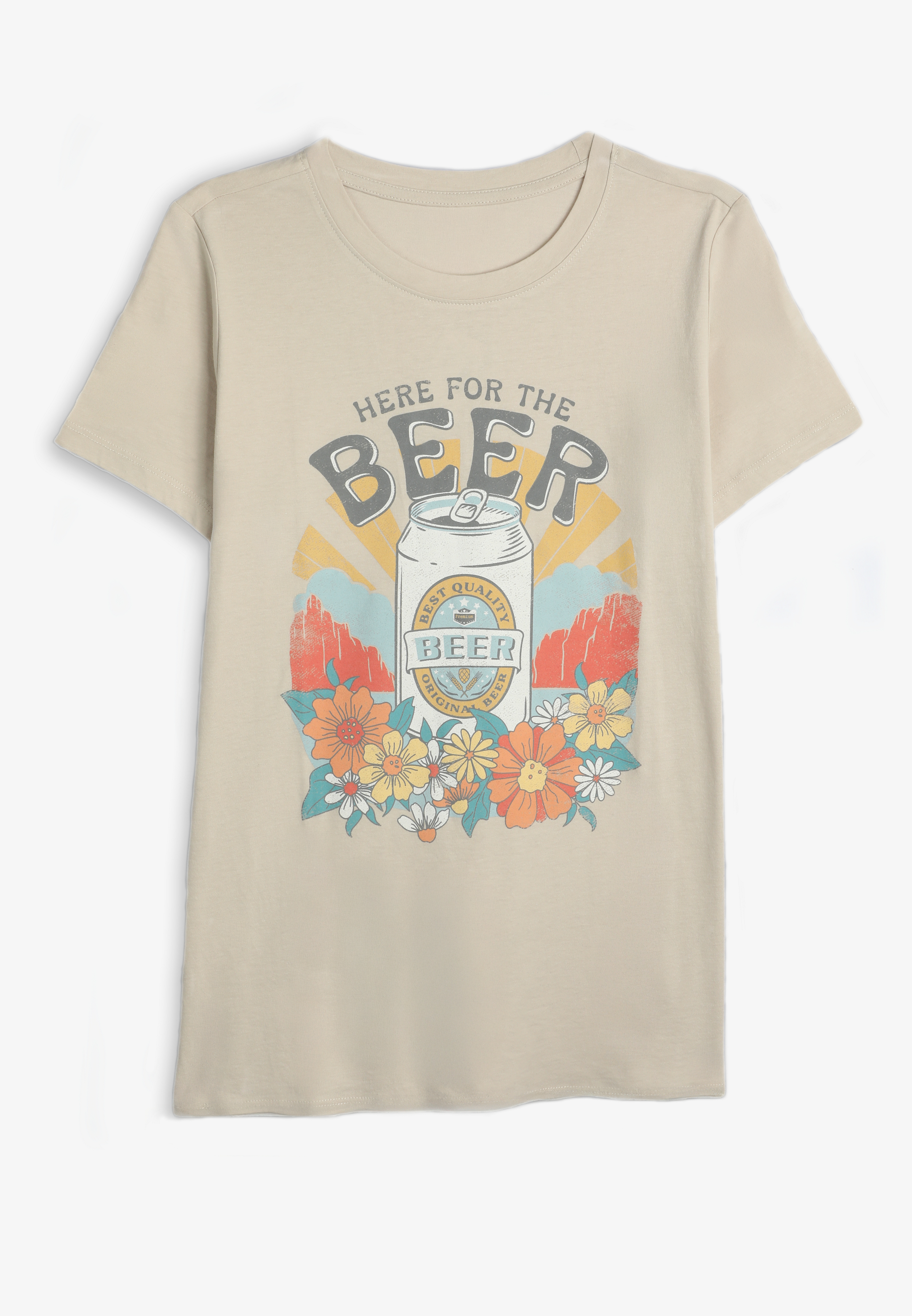 Here For The Beer Classic Fit Graphic Tee, C496, large