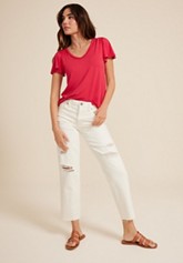 Floral Flutter Sleeve Tee