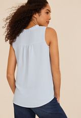 Atwood Smocked Shoulder Tank Top, C9476, small