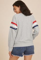 Americana Embroidered Relaxed Fit Sweatshirt, C3348, small