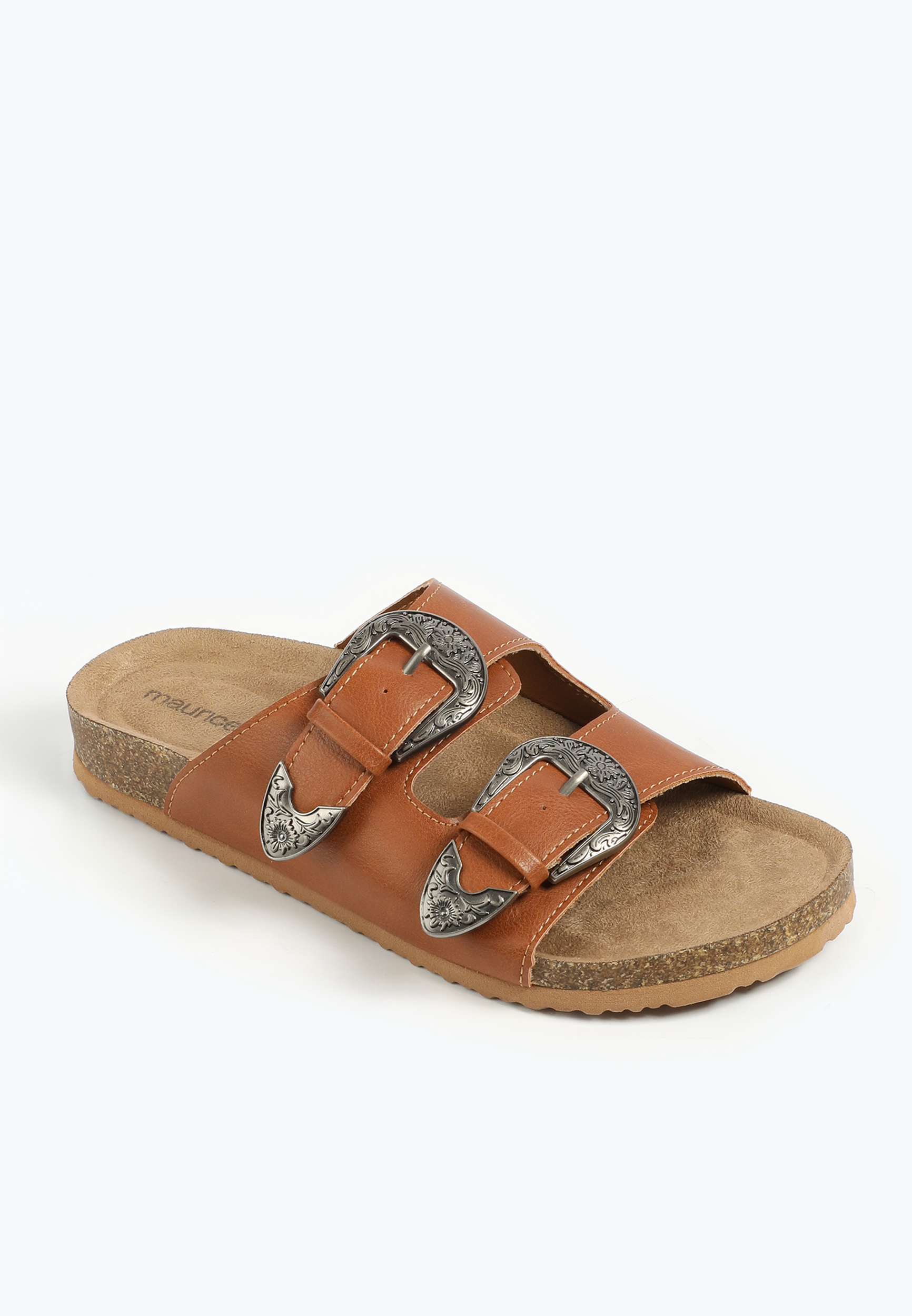 SuperCush Estelle Western Buckle Footbed Sandal