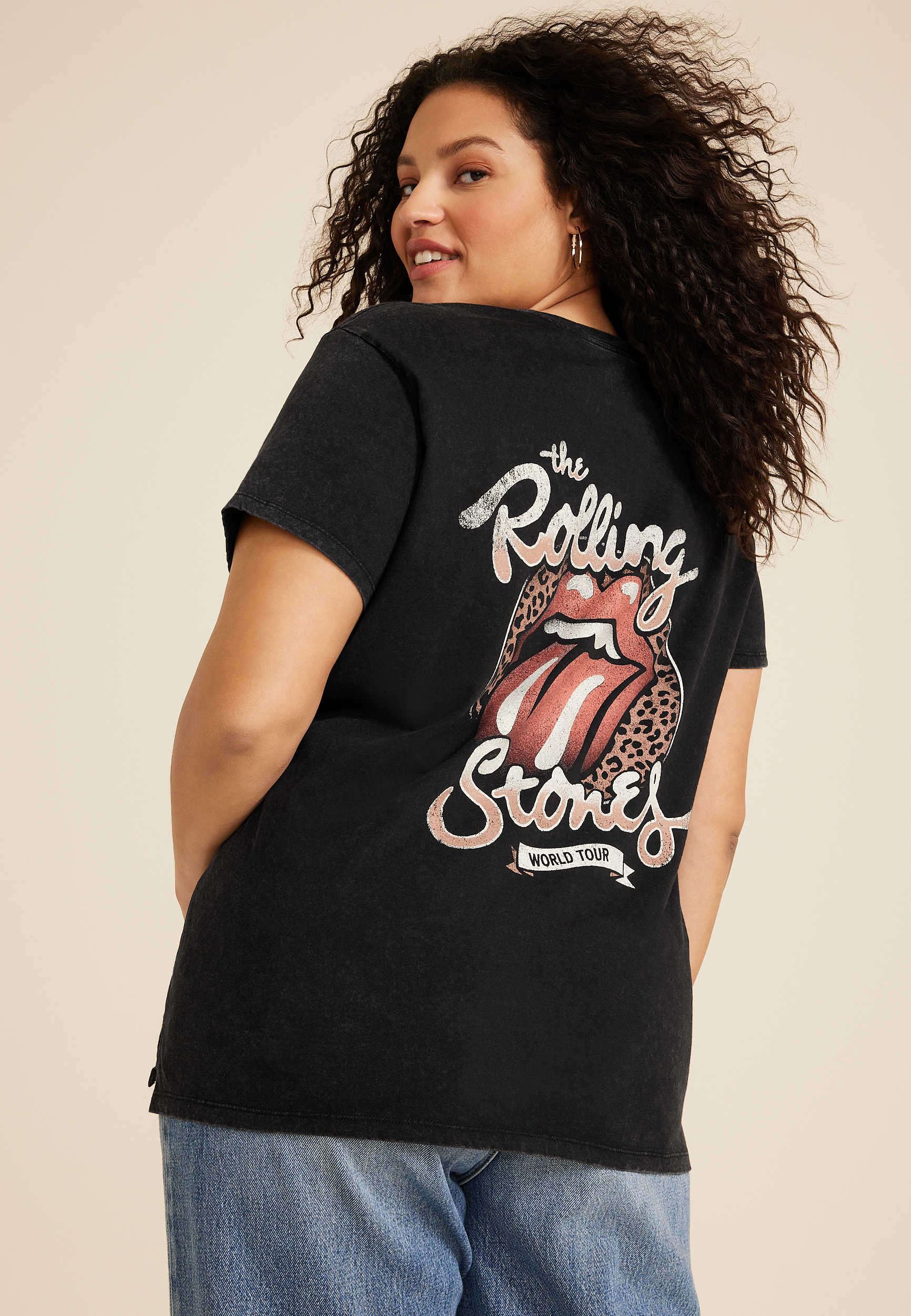 Plus Size Rolling Stones Animal  Relaxed Fit Graphic Tee, C106, large