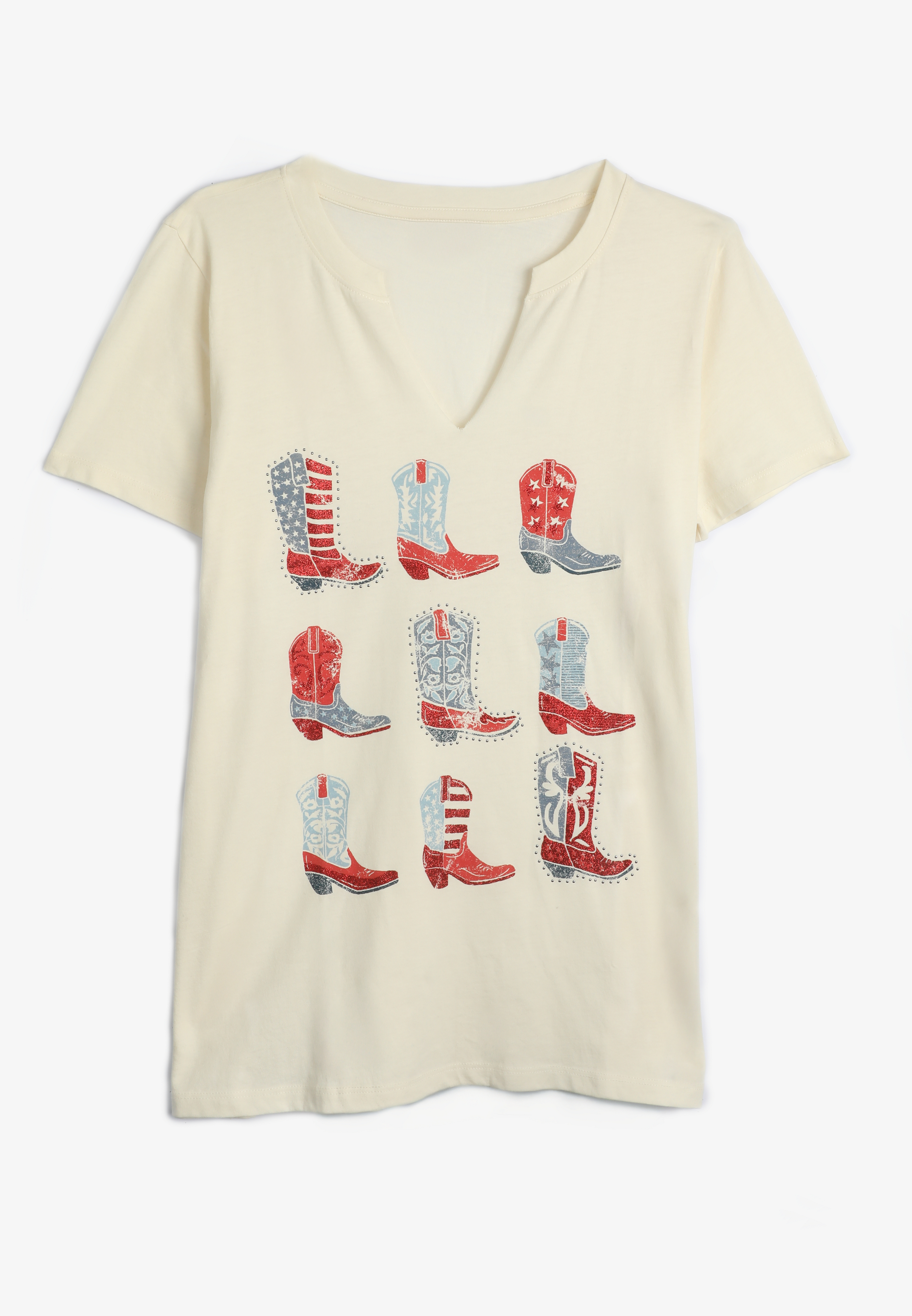Plus Size Americana Stacked Boots Classic Fit Graphic Tee, C2789, large