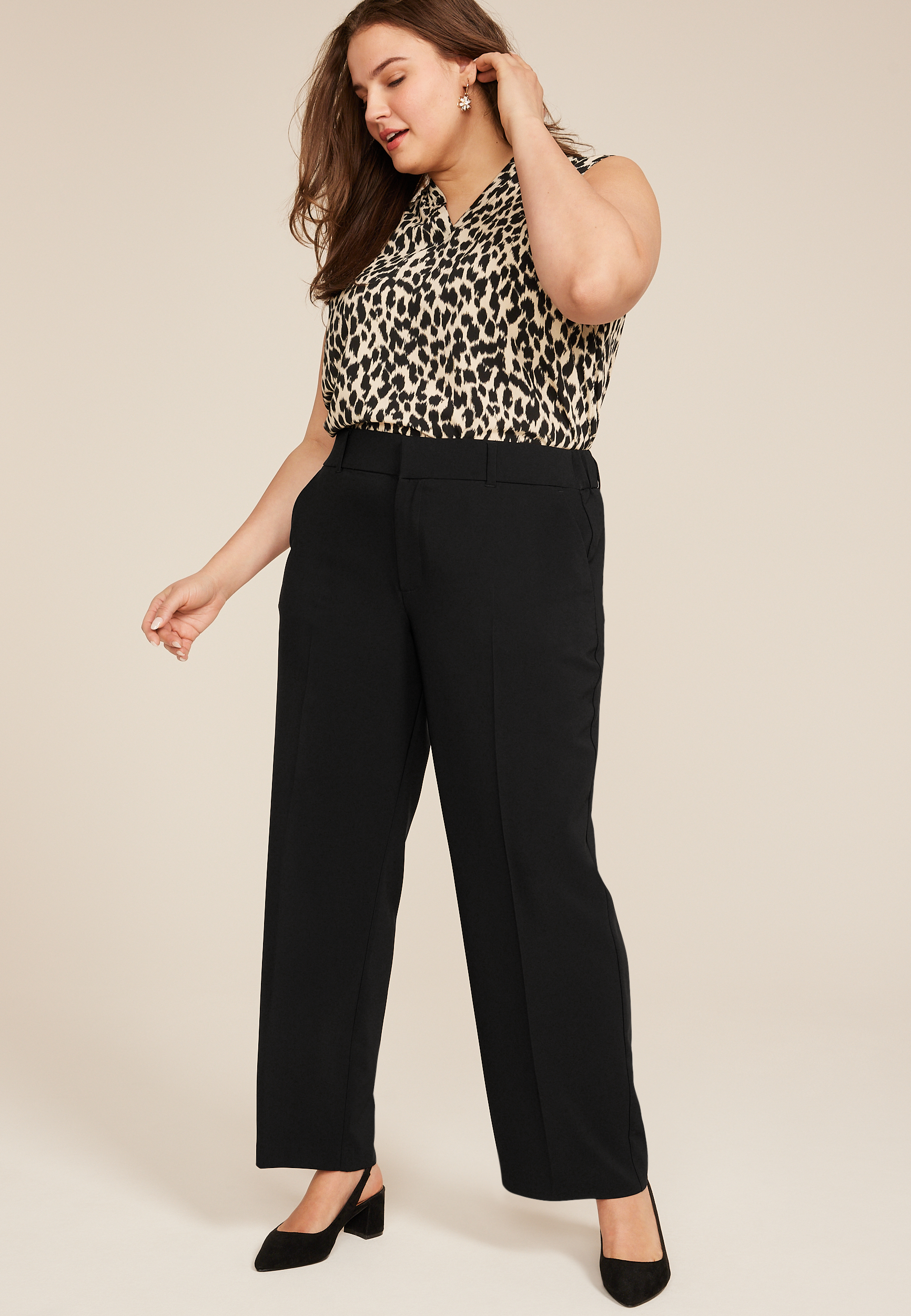 Plus Size Idealist High Rise Wide Leg Dress Pant, C106, large