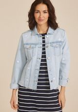 Americana Star Light Denim Jacket, C2806, small