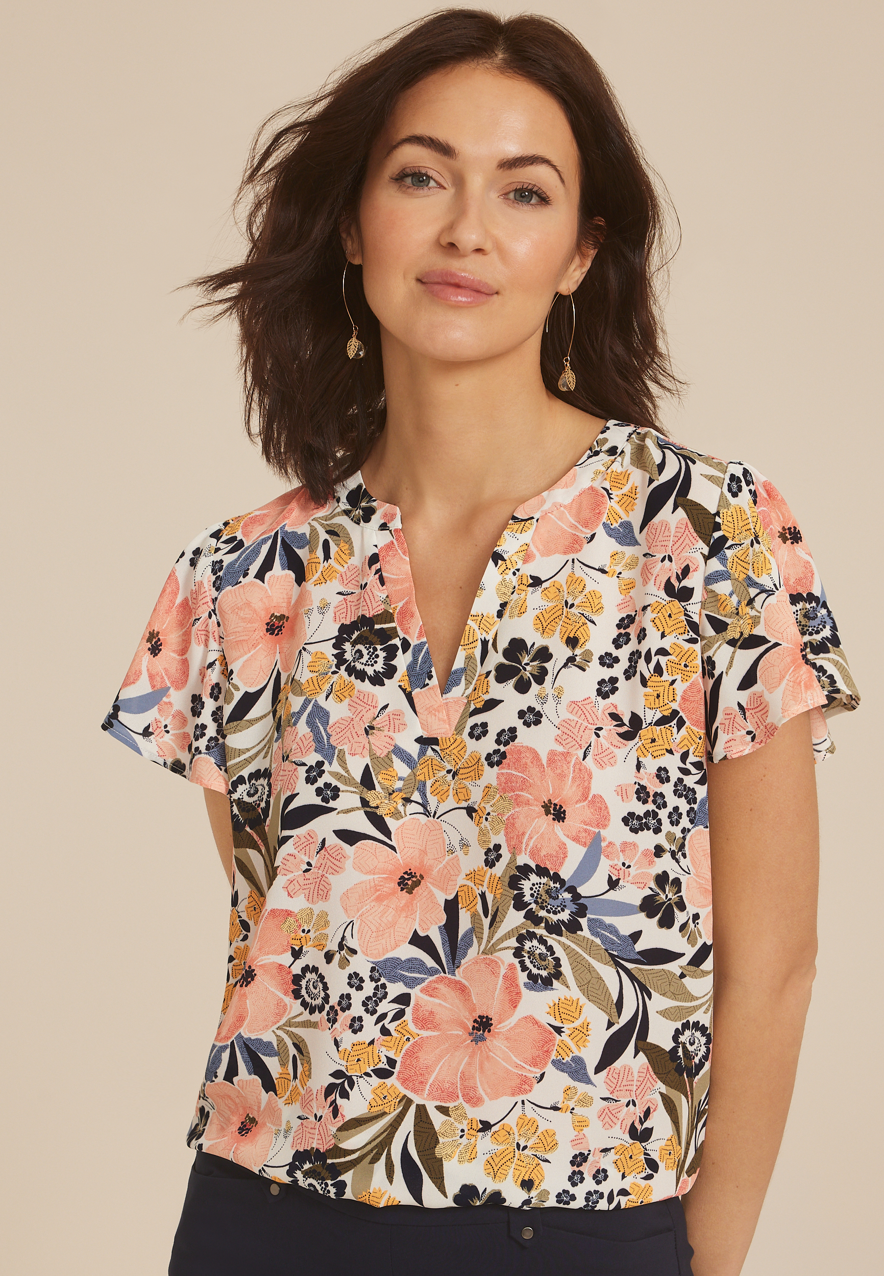 Atwood Flutter Sleeve Blouse