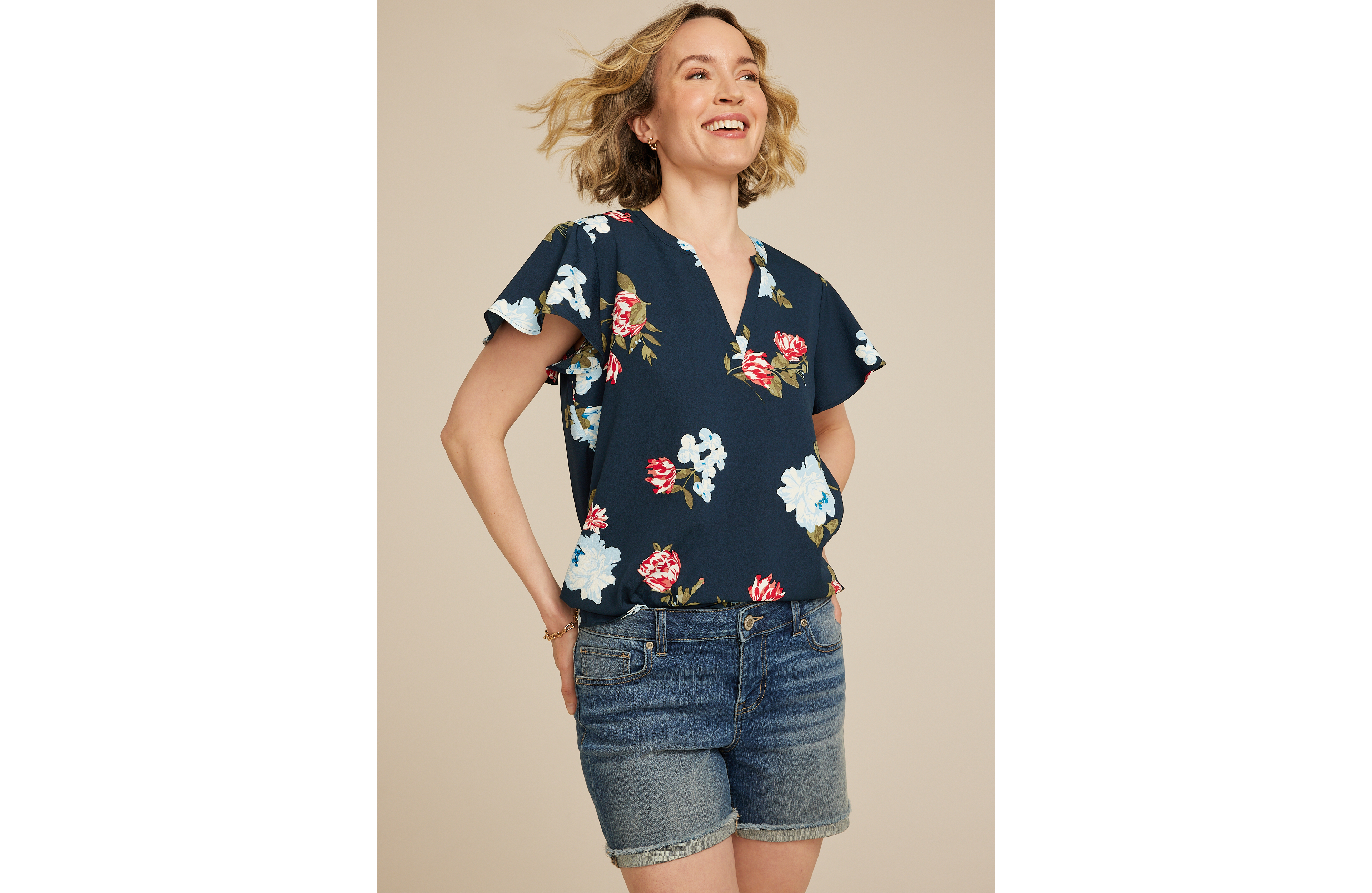 Atwood Flutter Sleeve Blouse