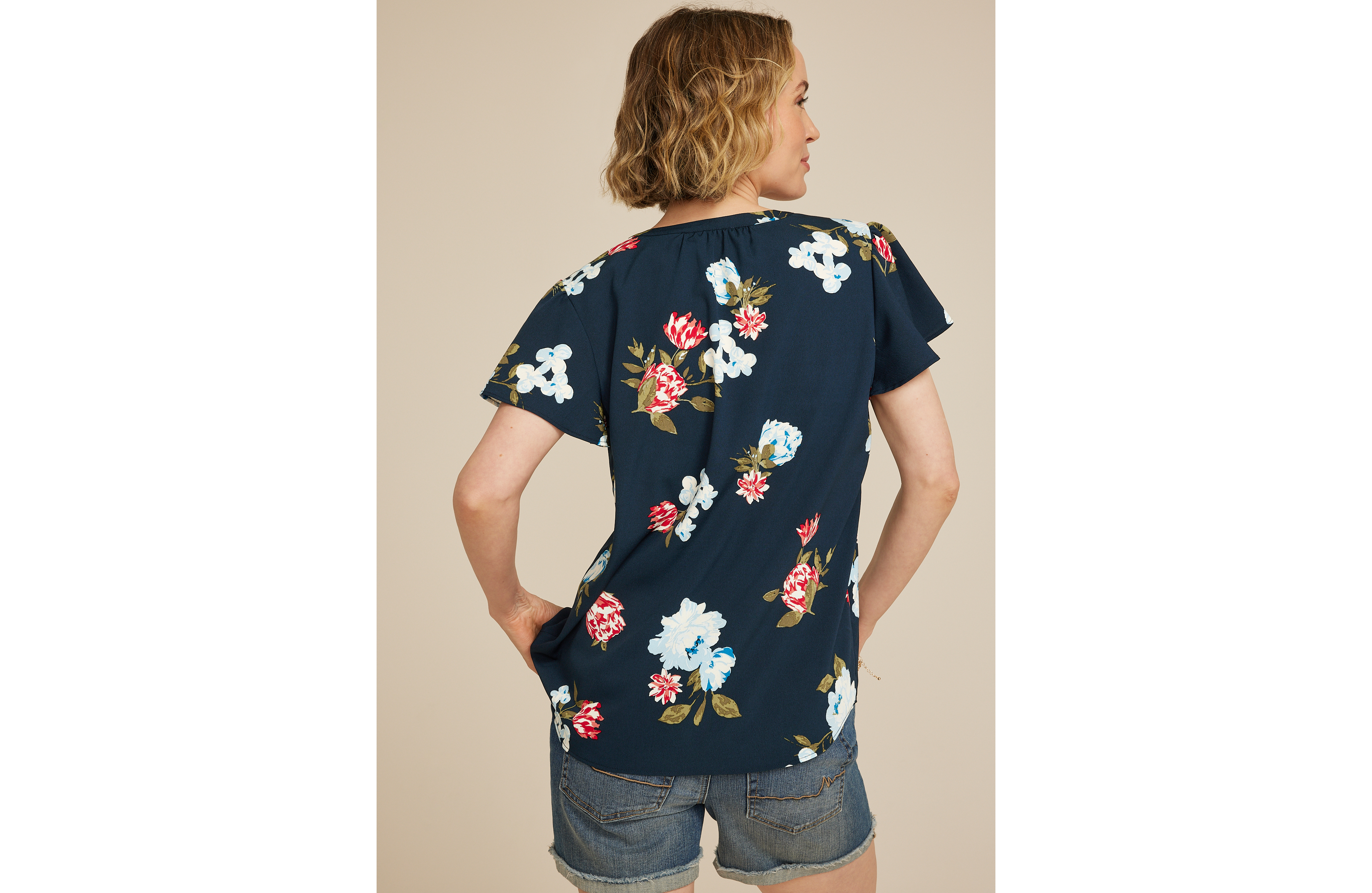 Atwood Flutter Sleeve Blouse