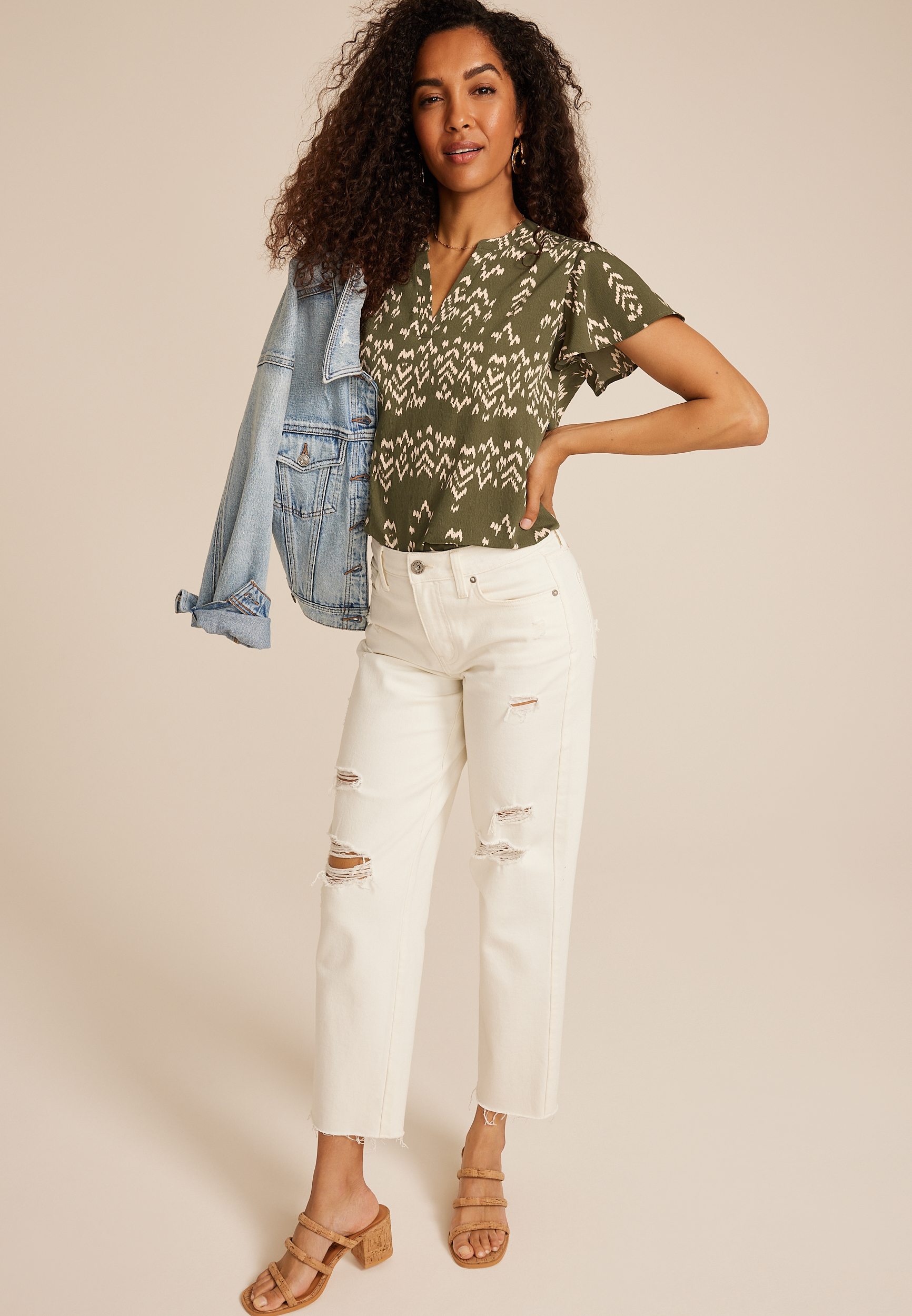 Atwood Flutter Sleeve Blouse, C2199, large