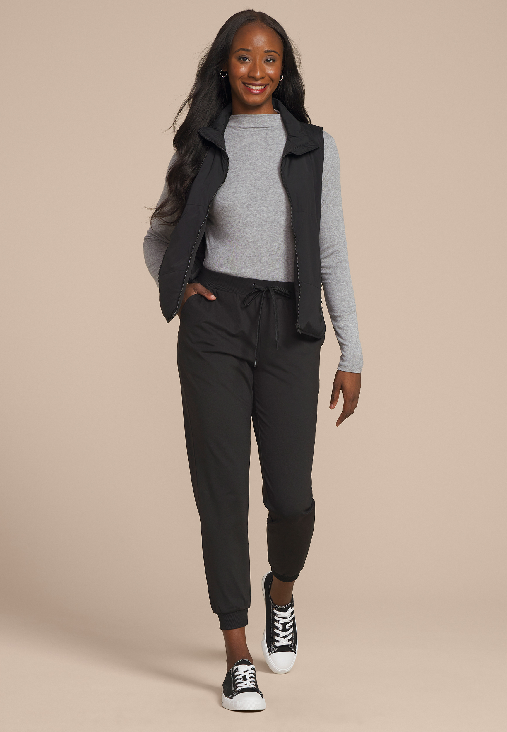 Traveler Pull On Jogger, BLACK, large
