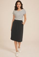 Cloud Scuba Knit High Rise Midi Skirt, C106, small