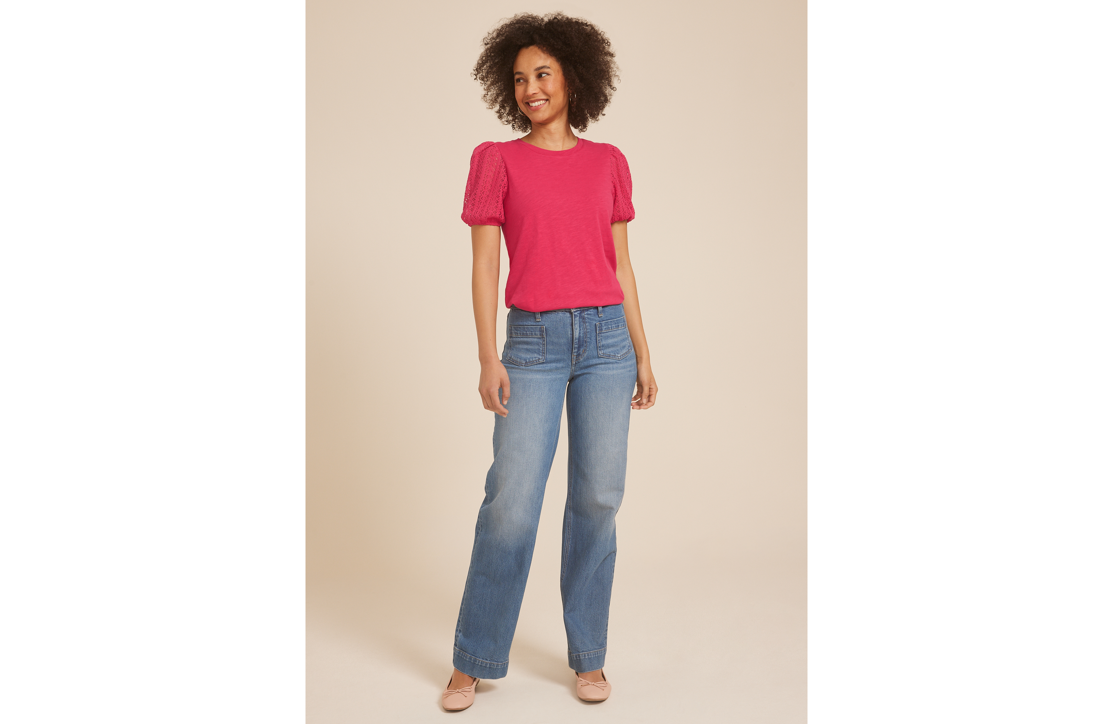 Lace Puff Sleeve Top