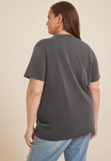 Plus Size Americana Floral Star Studded Oversized Fit Graphic Tee, C125, small