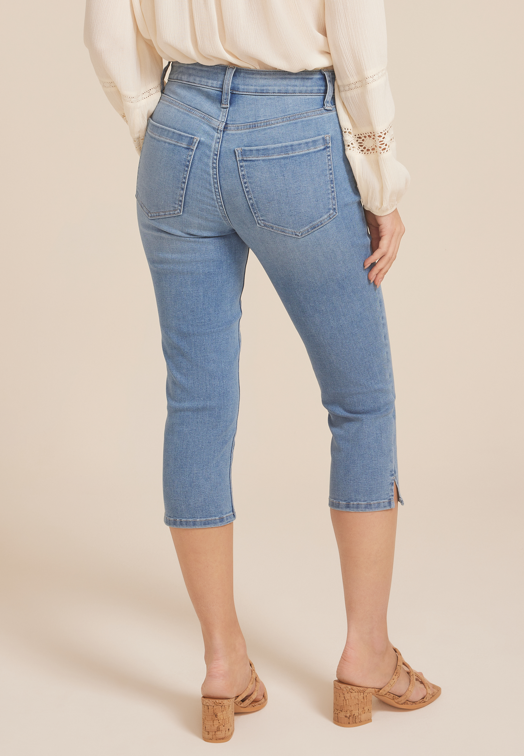 m jeans by maurices&trade; Cool Comfort Mid Rise Skinny Capri, C3337, large