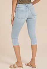 m jeans by maurices&trade; High Rise Ripped Button Fly Capri, , small