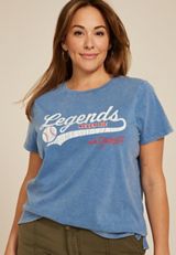 Plus Size Sandlot Classic Fit Graphic Tee, WASHED NAVY, small